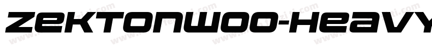 ZektonW00-HeavyItalic Regular字体转换
